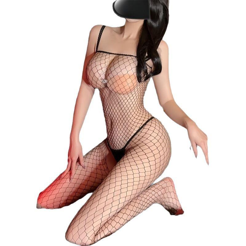 Sheer Temptation: Tearable Lingerie Bodysuit & Stockings Set