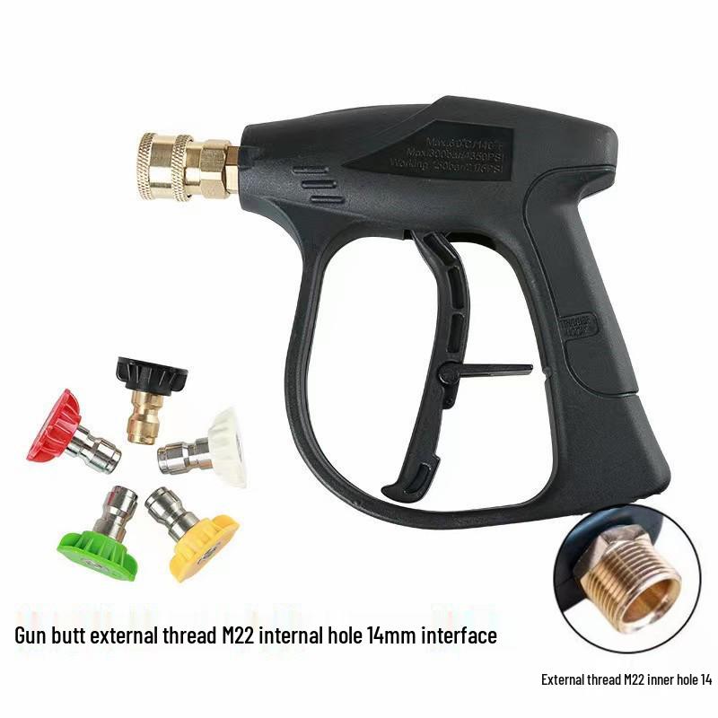Fan-Shaped High-Pressure Car Wash Spray Gun with Aluminum Valve Core for Cleaning
