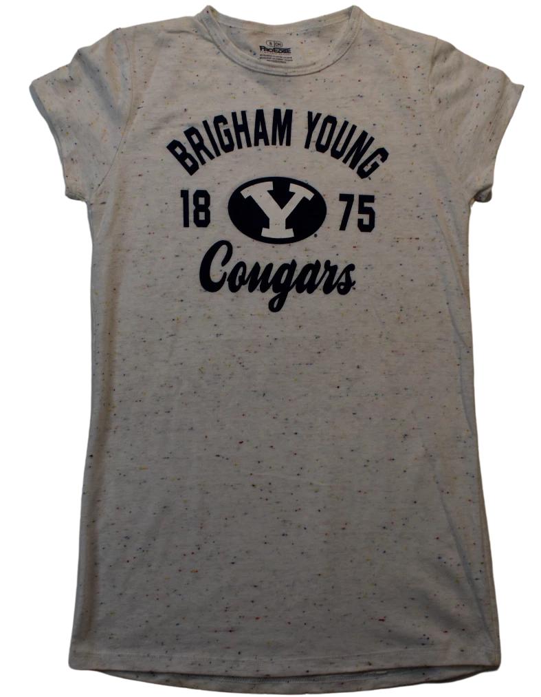 Pro Edge Juniors BYU Brigham Young University Cougars 1875 White Shirt New S, XL L