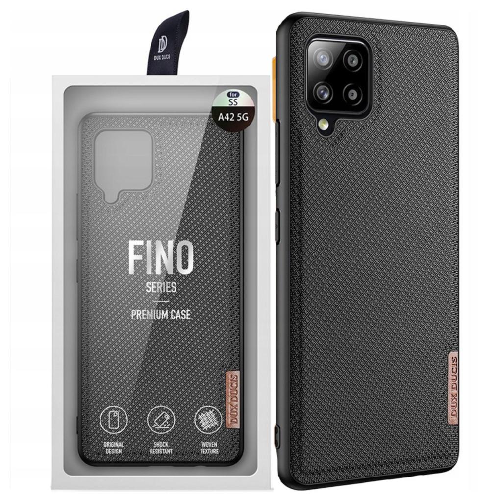 Dux Ducis Fino Etui Pokrowiec Pokryty Nylonowym Materiałem Samsung Galaxy A42 5G Czarny
