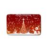 Christmas Printed Shower Curtain Floor Mat Four-Piece Bathroom Toilet Non-Slip Absorbent Carpet Toilet Non-Slip Door Mat