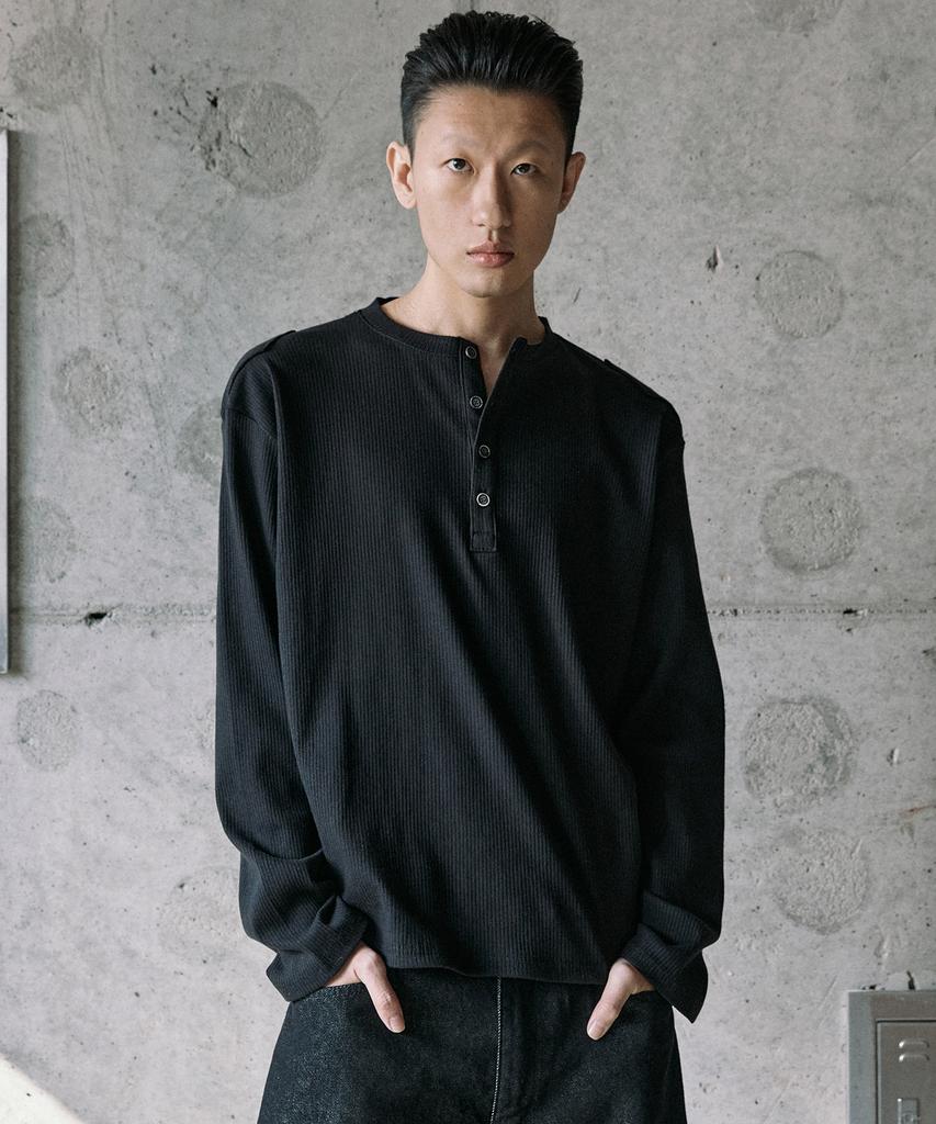P.IN.O Soft Western Ribbed Long Sleeve - Black