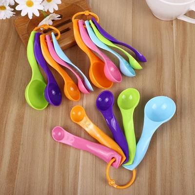 5 adet/takım Plastik Ölçü Kaşıkları 1 / 2,5 / 5 / 7,5 / 15ml Ölçü Gram Bardakları Çocuk Süt Tozu Baharat Ölçüm Kepçesi Mutfak