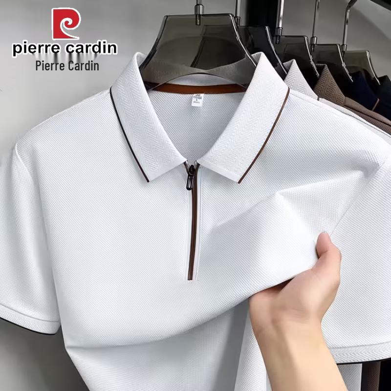 

Pierre Cardin Men s Ice Silk Half-Zip Polo Shirt L