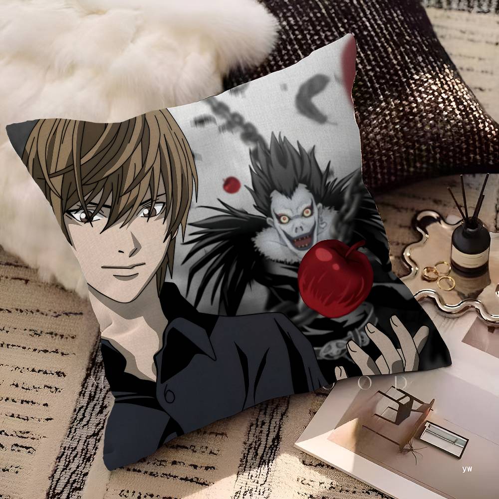 Classic Anime DDeath NNote Pillow Cushion Cover Pillowcase Living Room Sofa Home Decor Customized