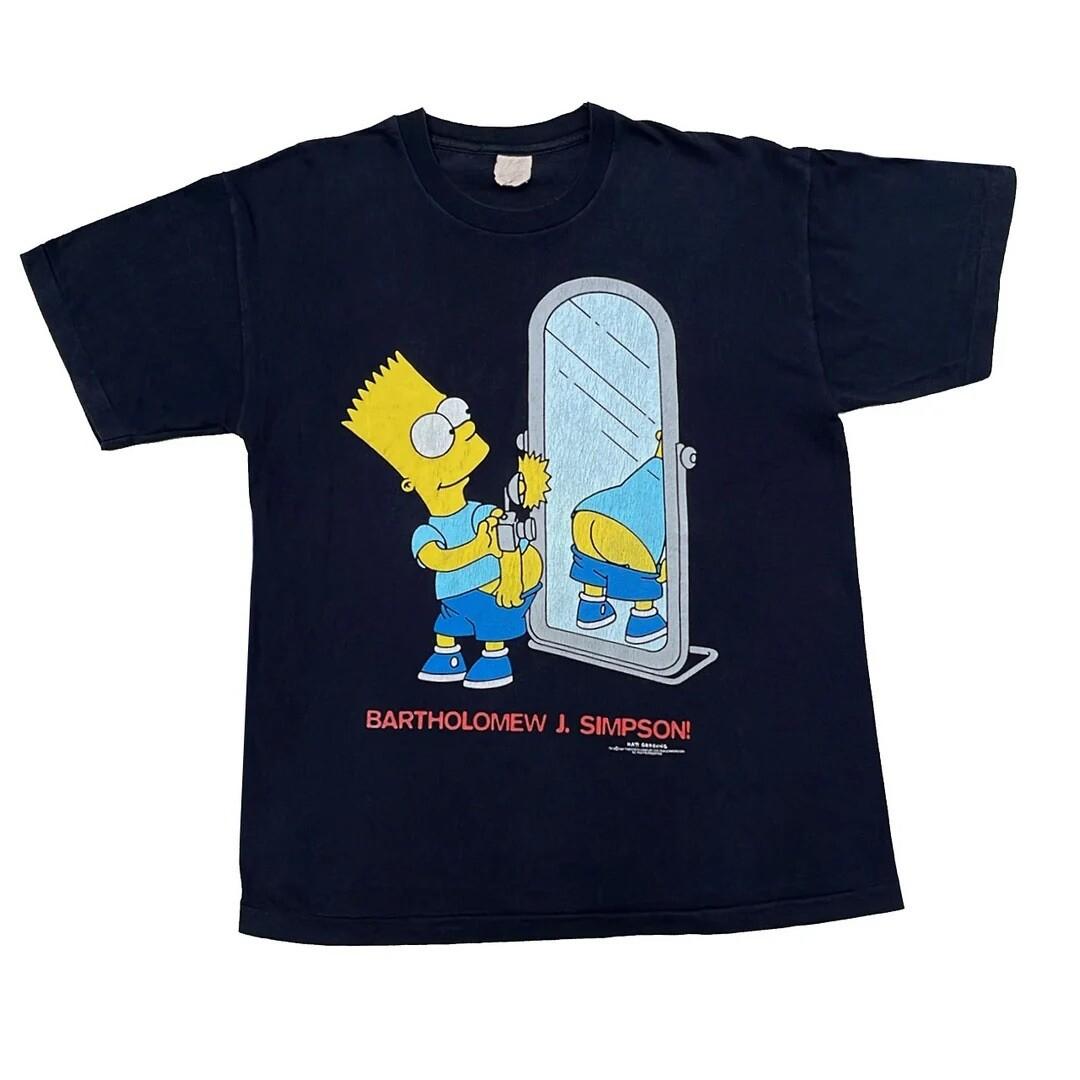 Bart Simpson 1997 90s Vintage The Simpsons Butt Fox Television Rare Unisex T-Shirt XXXL
