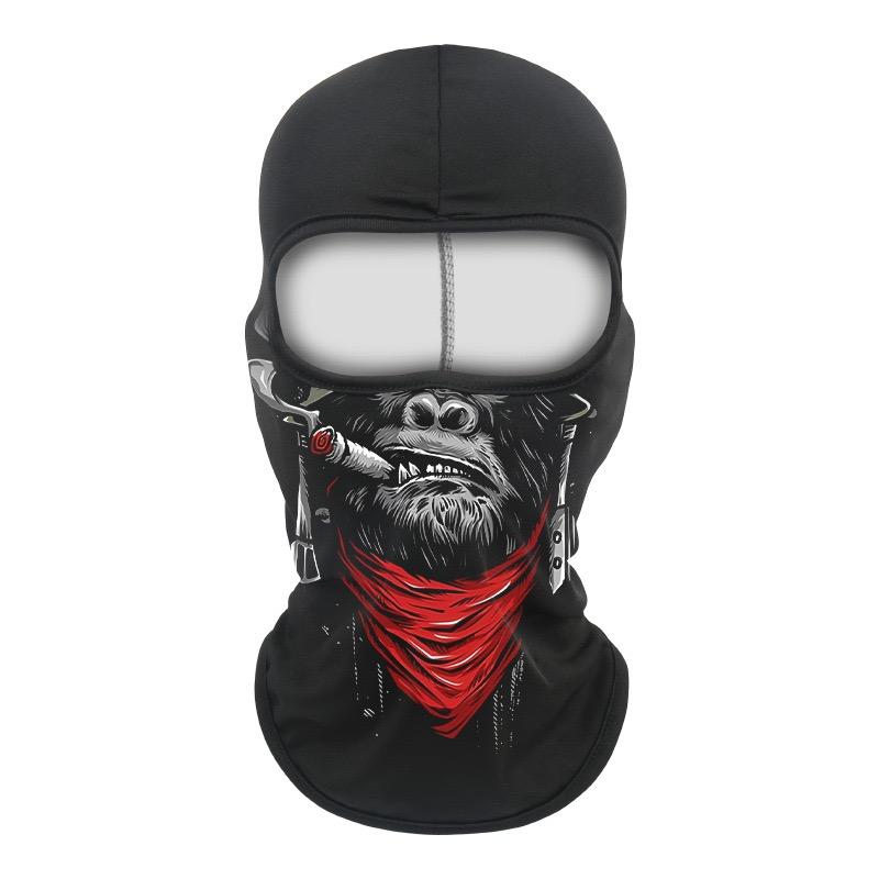 Balaclava Helmet, Animal Skull Pattern Sun UV Protection Face Mask, Lightweight Breathable Neck Gaiter for Motorcycle Cycling