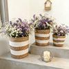 Woven Flower Plant Pot Basket Rattan Rattan Planter Basket Straw Weaving Basket  Plantable Plants