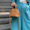 Advanced Niche Hand-held Shell Bag For Women New French Style Top Layer Cowhide Mini Single Shoulder Crossbody Bowling Bag