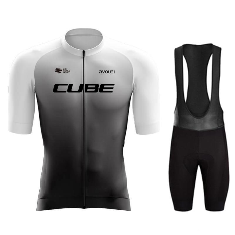 Rvouei Cube Team Quick Drying  Clothing MTB Bike Uniform Maillot Ropa Ciclismo Hombre Bicycle Suit 2026 Summer Breathable Cycling Suit Set