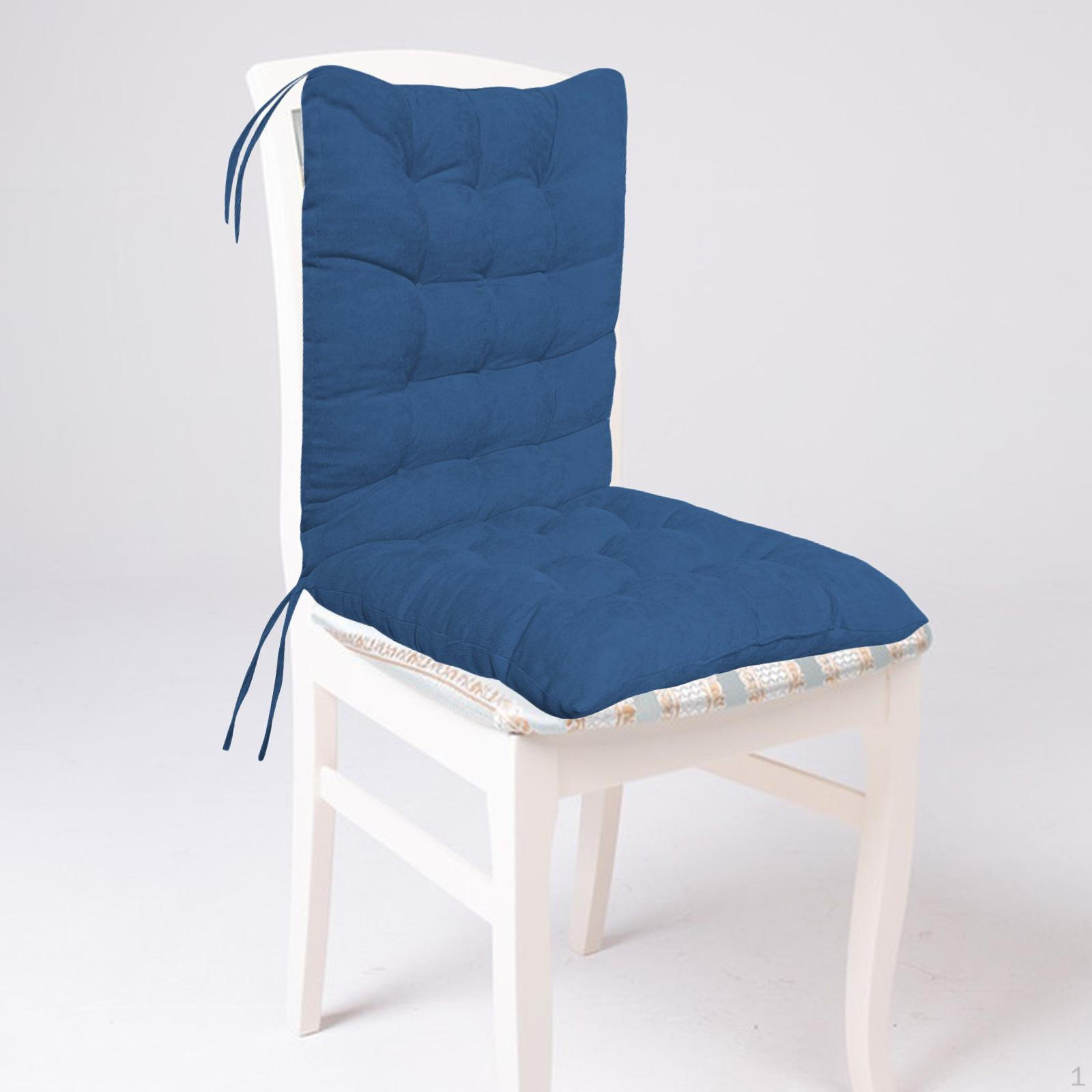 

Подушка для обеденного стула на подкладке с завязками, толстое мягкое сиденье-качалка для синий