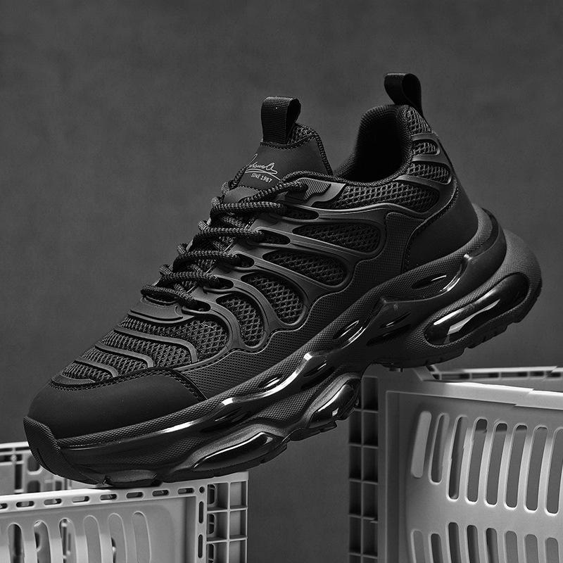 Darth Vader Men's Shoes Summer Breathable Mesh Advanced Sense Sports Leisure Running Air Cushion Heightened Platform Dad Trendy Shoes