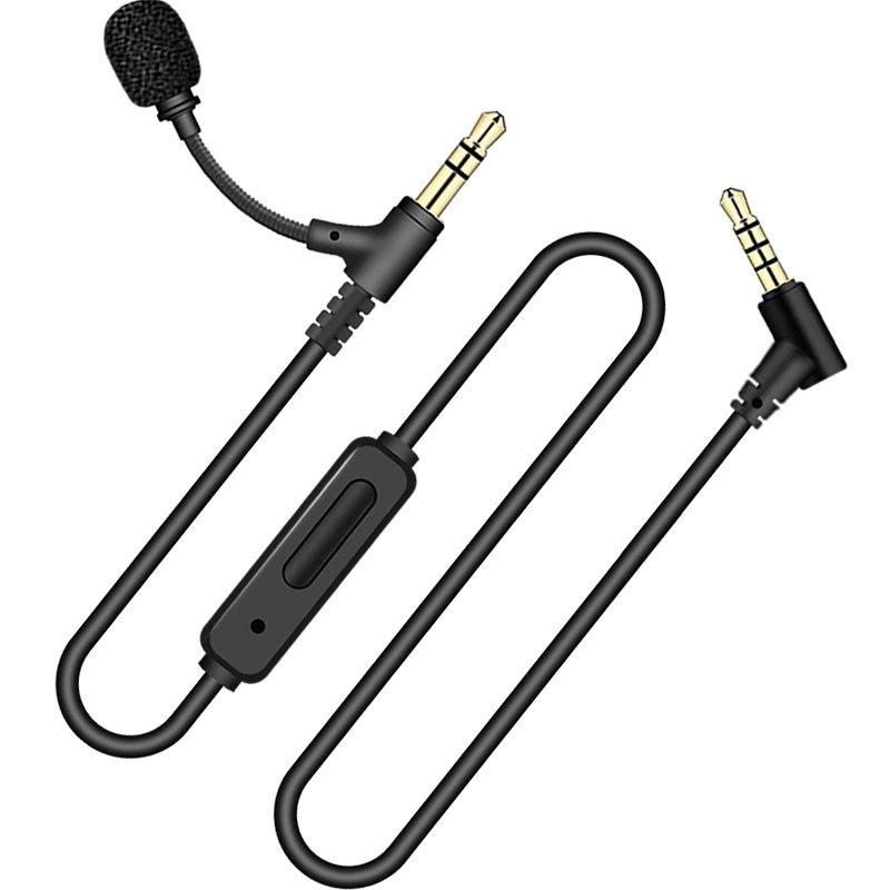 Digital Chip 3.5Mm With Microphone Audio Cable Head Mounted Headphones Adjust Volume Control Microphone Aux Audio Cable