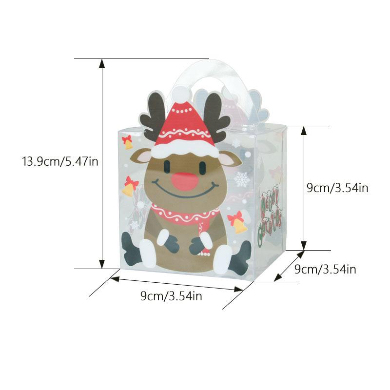 WTEMPO Hand-held Clear Christmas/Christmas Eve Gift Boxes Gifts Holding & Displaying Boxes Christmas Party Decor Favor Treat Boxes