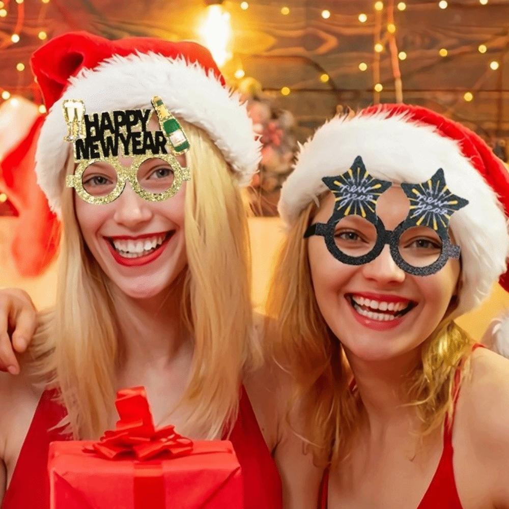 Letters and Numbers 2026 New Year Glasses New Year Decorative Glasses  Xmas Party Decoration