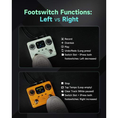 FLAMMA FF20 Looper Pedal Drum Machine with Screen, 300 Minutes of Recording Time, 220 Drum Grooves, 100 Loop Slots, Time Stretching, Auto Record, USB