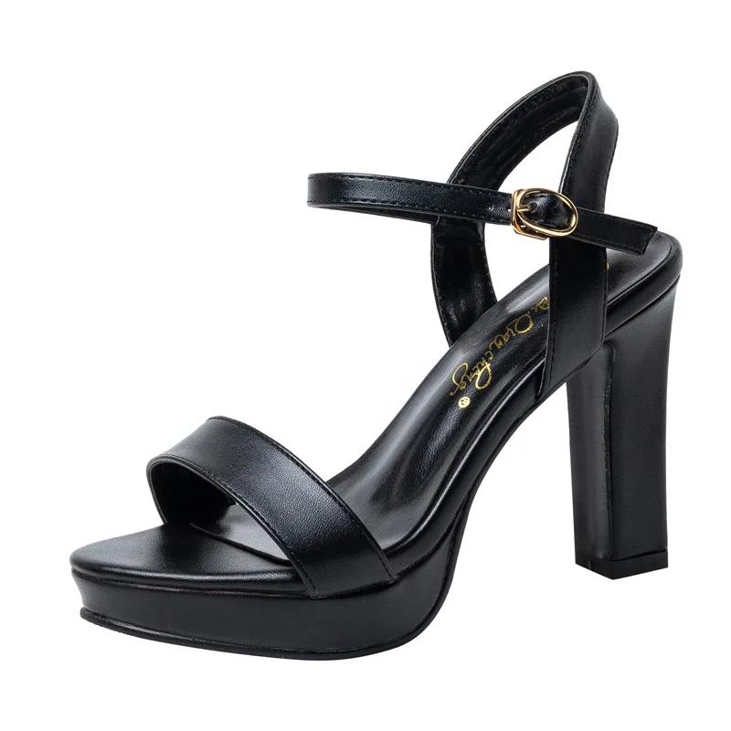 

2026 Summer One Buckle Strap Sandals New Fashion Thin High Heels Women Sandals Sexy Open Toe Women s Shoes Ladies Party Sandals 34