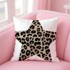 SStars plaid leopard print apples Cushion Cover Pillow Case Soft Friendly Fabric  Concealed Zipper