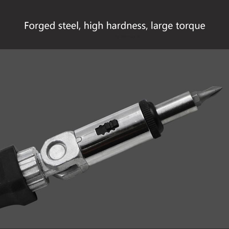 Ratchet Screwdriver 1/4inch Inside Hexagon Screwdriver 0-180 Degree Adjustable Ratchet Bit Holder Screwdriver