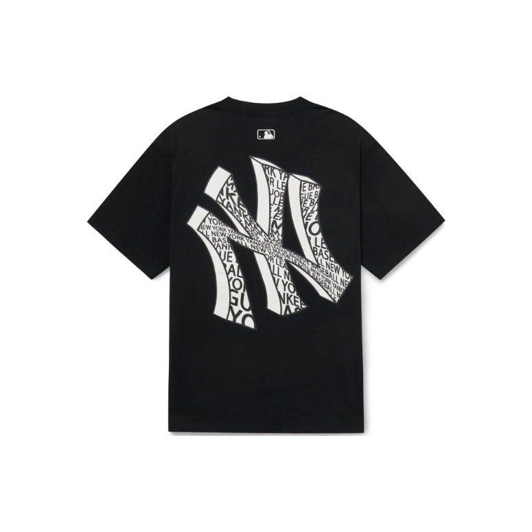 MLB New York Yankees T Shirts Unisex Black Crew Neck Moderate Straight Fit 3ATSU2033-50BKS