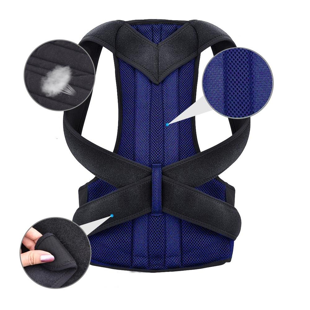 Reinforced Lumbar Column Posture Corrector Vest  Adjustable Back Support Strap Shoulder Spine Brace Neck Stretcher Trainer