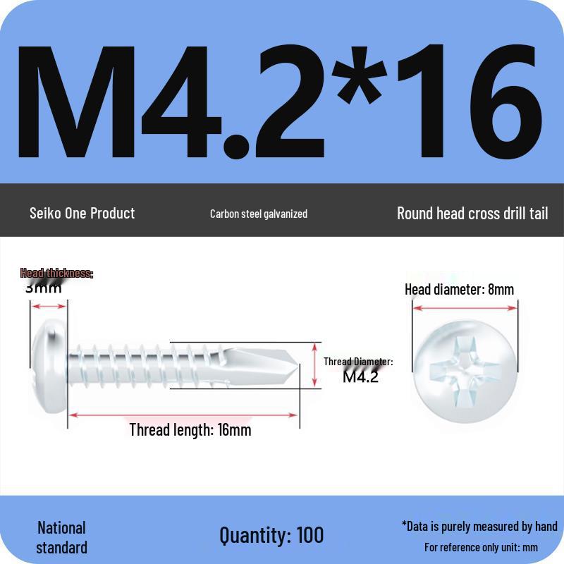 National Standard Hardened Galvanized Phillips Self-Drilling Self-Tapping Screws for Sheet Metal