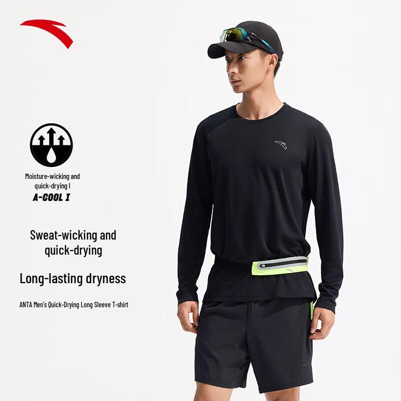 Anta Men s Quick-Dry Long Sleeve Athletic T-Shirt L
