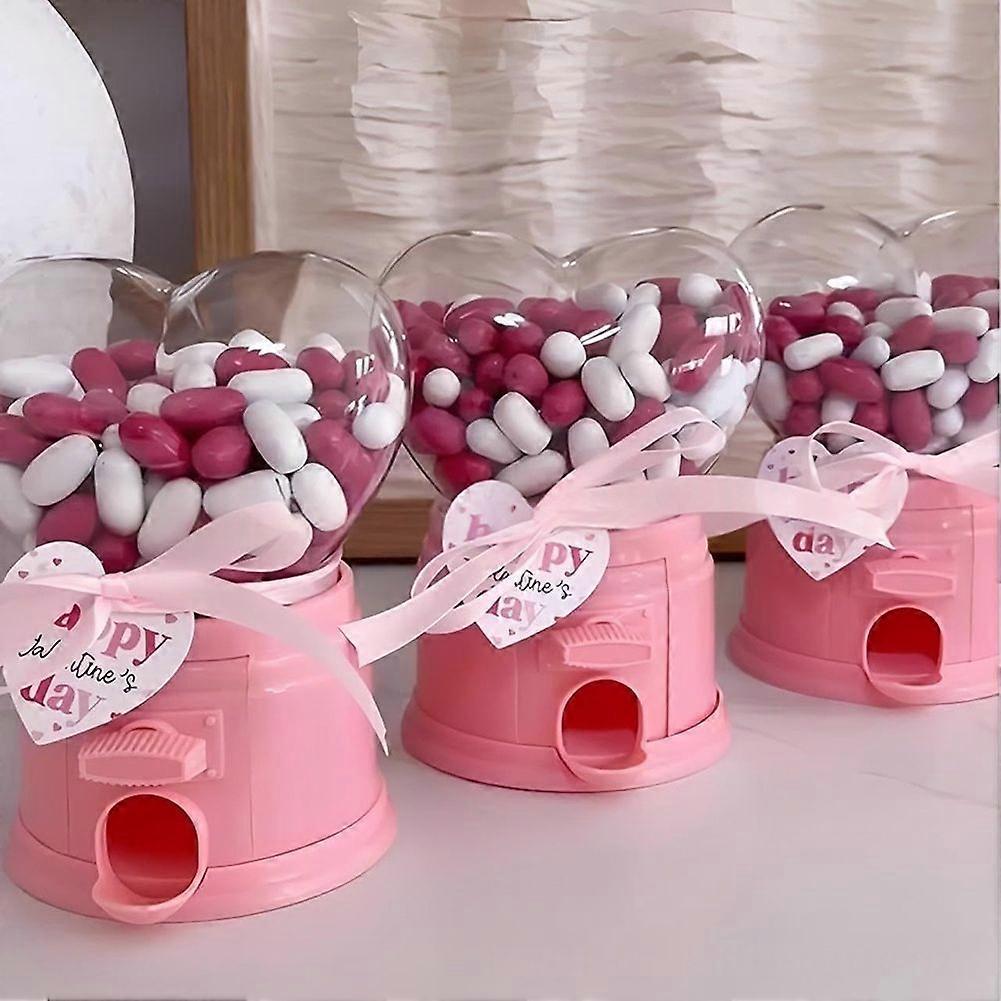 Heart Shaped Candy Dispenser, Fun Gumball Machine for Home & Office, Sweet Treat Dispenser for  Valentine's Day Party Favors