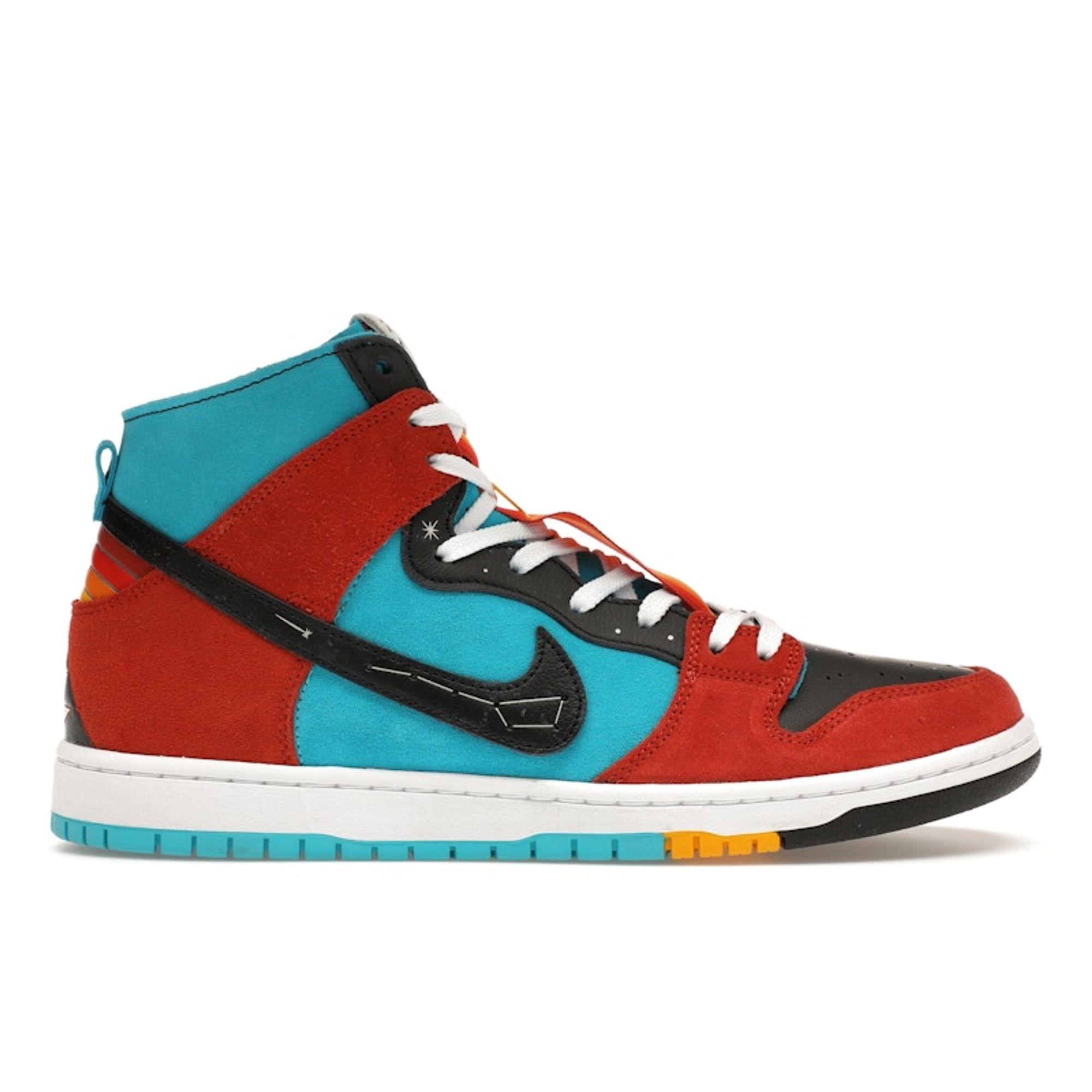 Diorr Greenwood x Nike Dunk High SB Navajo Arts Sneakers Unisex Multicolore Turchese-Blu Nero FQ1775-400 cm