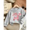 European Size Cute Print Pattern 0-3 Years Old Baby Comfortable Spring Thin Round Neck Sweatshirt
