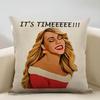 MariaCarey Christmas Song Cushion Household Decoration Linen Sofa Cushion Cover: Skin-Friendly & Breathable