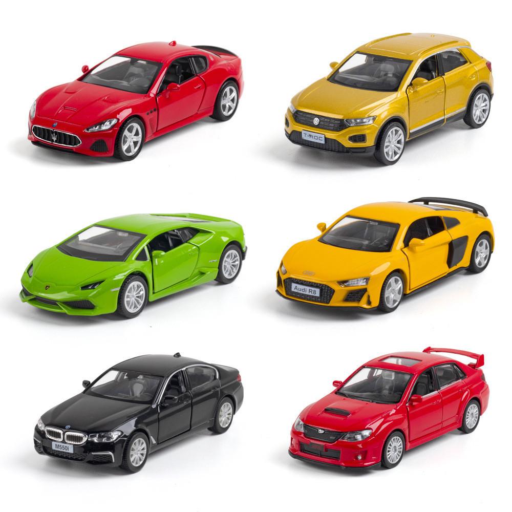 Alloy Car Model Toy Set In Box 132 Scale Colorful Silent Light Series