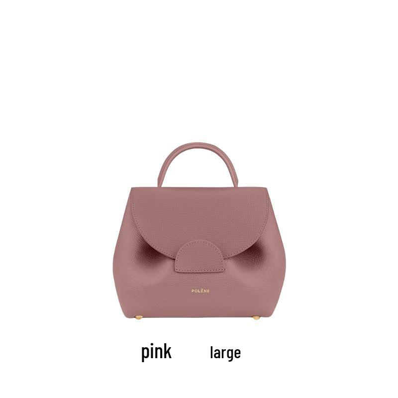 Polene Lychee Pattern Genuine Leather Crossbody Bag - Niche Design Handbag