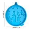 1/10 X DIY Silicone Pendant Mold Xmas Tree Candle Pattern Round Epoxy Mold Xmas