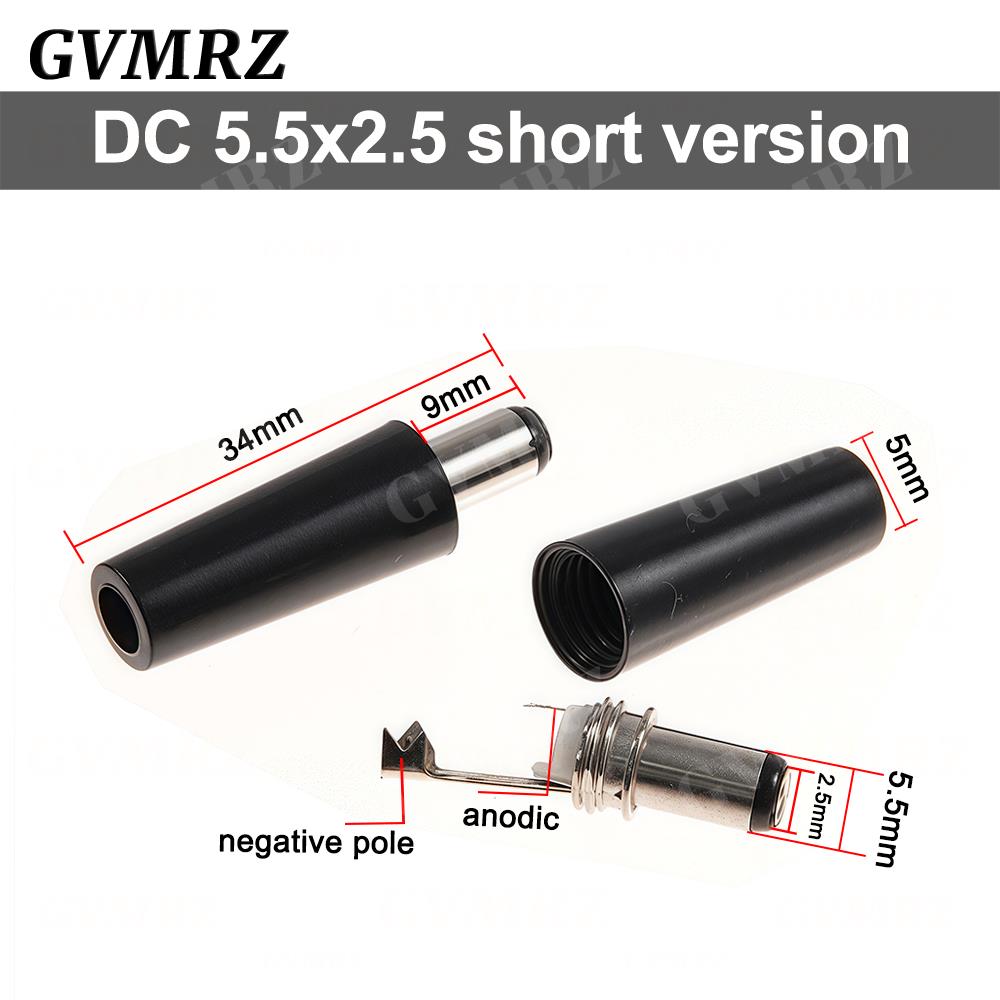 10PCS DC Connectors 5.5x2.1mm 3.5x1.3mm DC Power Plug Male Female Jack Socket Panel Mount DC Power Adapter Connector 5.5*2.1