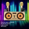 Karaoke Speaker HIFI Portable Cute Desk Speaker with 2 Wireless Microphone for Family KTV