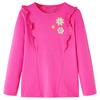 Kids Long Sleeve T Shirt Dark Pink Size 104