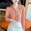 Spring Autumn Women's 2025 New Embroidered Cotton Shirt Fashionable Shirt Top