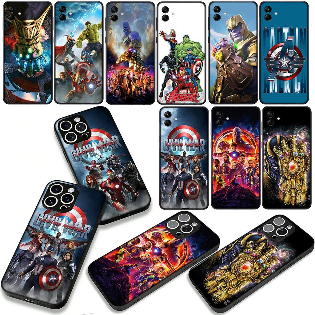 for Samsung Galaxy A07 A13 A12 A14 A23 A50 A51 A52 A53 A70 A71 A72 Note 20 9 8 10 Case Marvel Avengers Endgame Superhero Thanos
