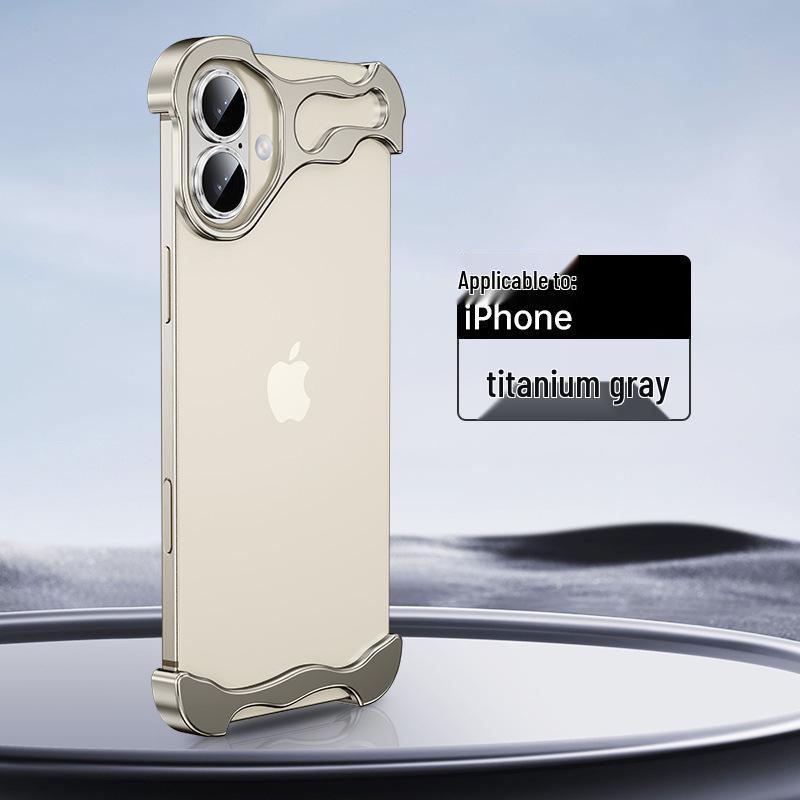 

iPhone 17 Pro Max Drop-Proof Case, Apple 16 Plus Protective Metal Borderless Cover, Cross-Border Design 12 Pro Max