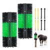 VEVOR Livestock Scratching Brush, 2PCS Goat Scratcher Brush Post with 8 Screws, 430 X 190 Mm Cow Scratcher for Back Itch Relief