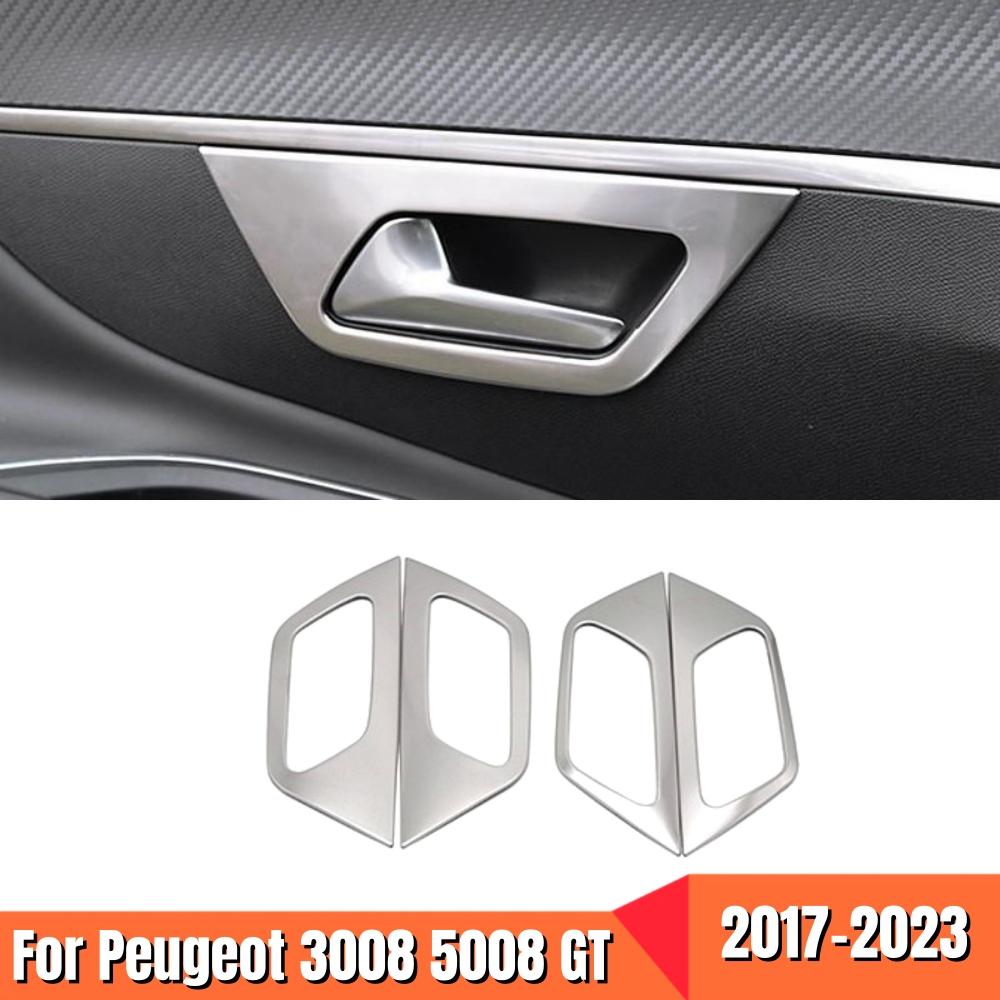 För Peugeot 3008 5008 GT 2017- Tillbehör Rostfritt stål Auto Styling Bildörrhandtagsskydd Inredningslister