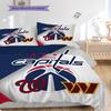 Washington Wizards Pattern Bedding Quilt Set Quilt Cover Pillowcase Home Decoration Birthday Gift (1 * duvet cover + 2 * pillowcase, without core)