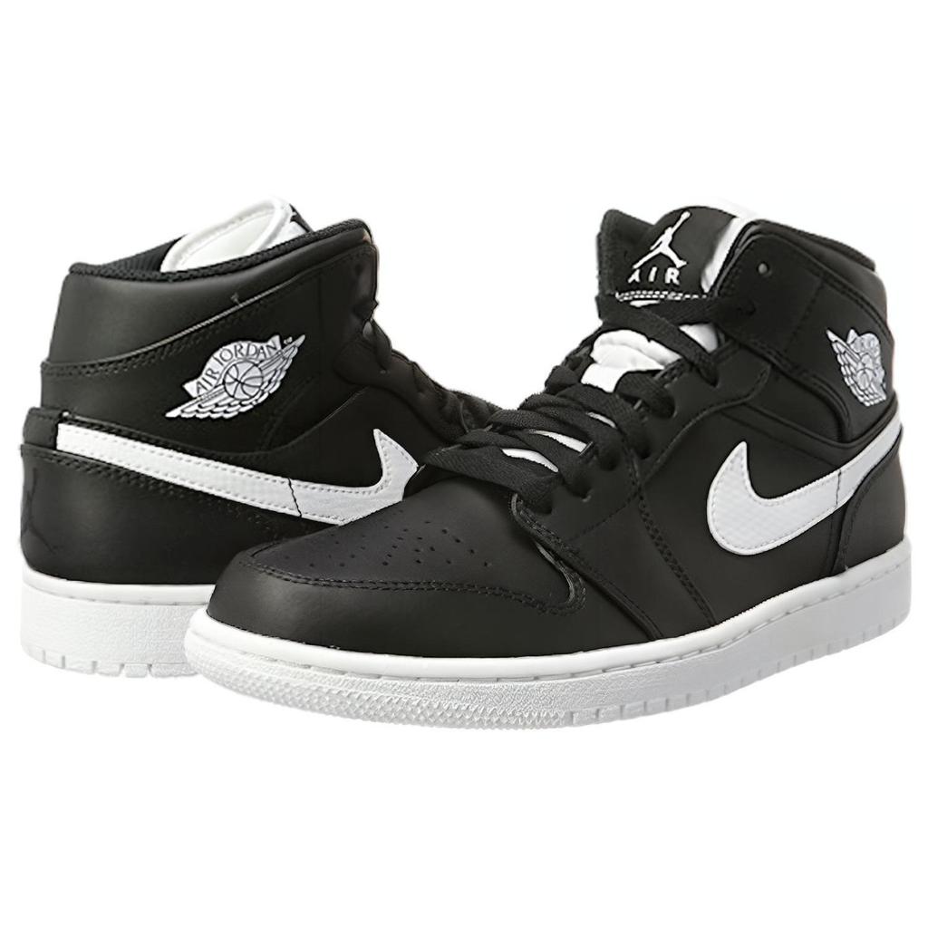 Jordan 1 Retro Mid Black White 554724-038