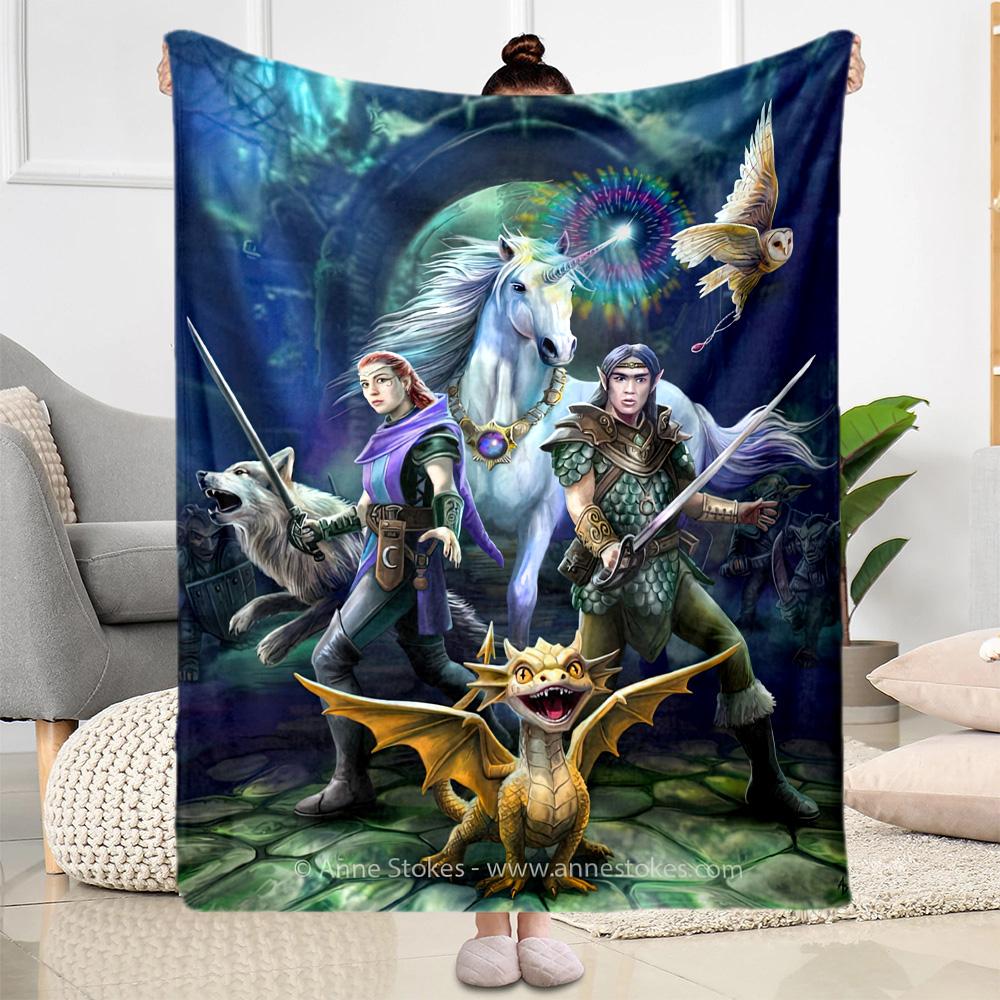 Gothic Style Blanket Ultra-Soft Great for Couch Livingroom Sofa Four Seasons Universal Warmthful Decor Birthday Christmas Gift Blanket
