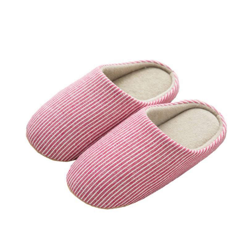 U-Tone Japanische Geräuschlose Baumwollpantoffeln mit Weicher Sohle für Damen und Herren