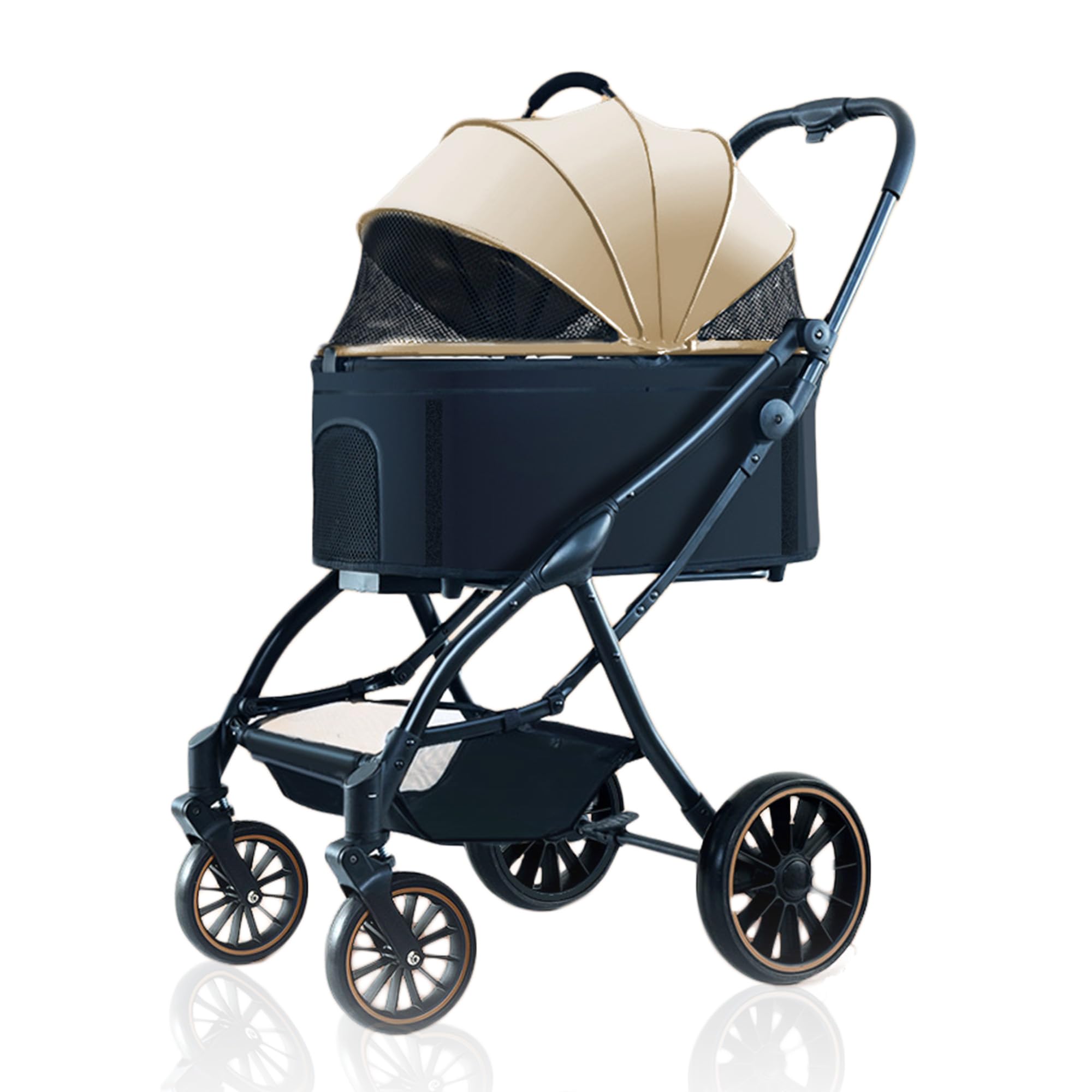 

LAB Pet separate type roof foldable and easy to pet carrier with suspension beige [AP Official] cart, [openable type], move, (arch frame, basket)