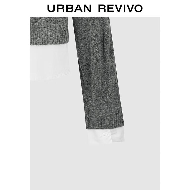 UR Women's Faux Two-Piece Cable Knit Sweater