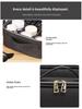 Black Heightened Cosmetic Bag with Mirror - Large Capacity Portable Handheld Storage Box