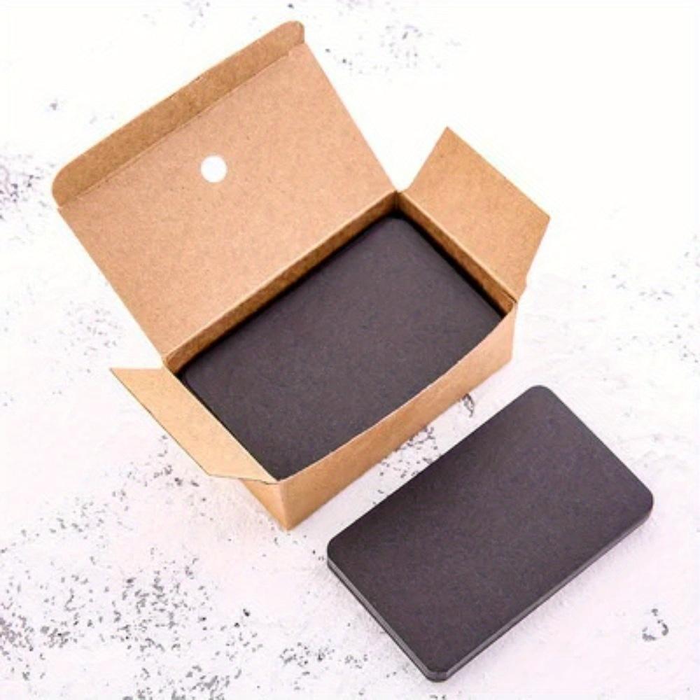 100Pcs/box Kraft Paper Card Color Blank Business Card Message Thank You Card Writing Card Label Bookmark Learning Card
